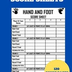 ❤ PDF Read Online ❤ Hand and Foot card game: Hand and Foot Score Pad|