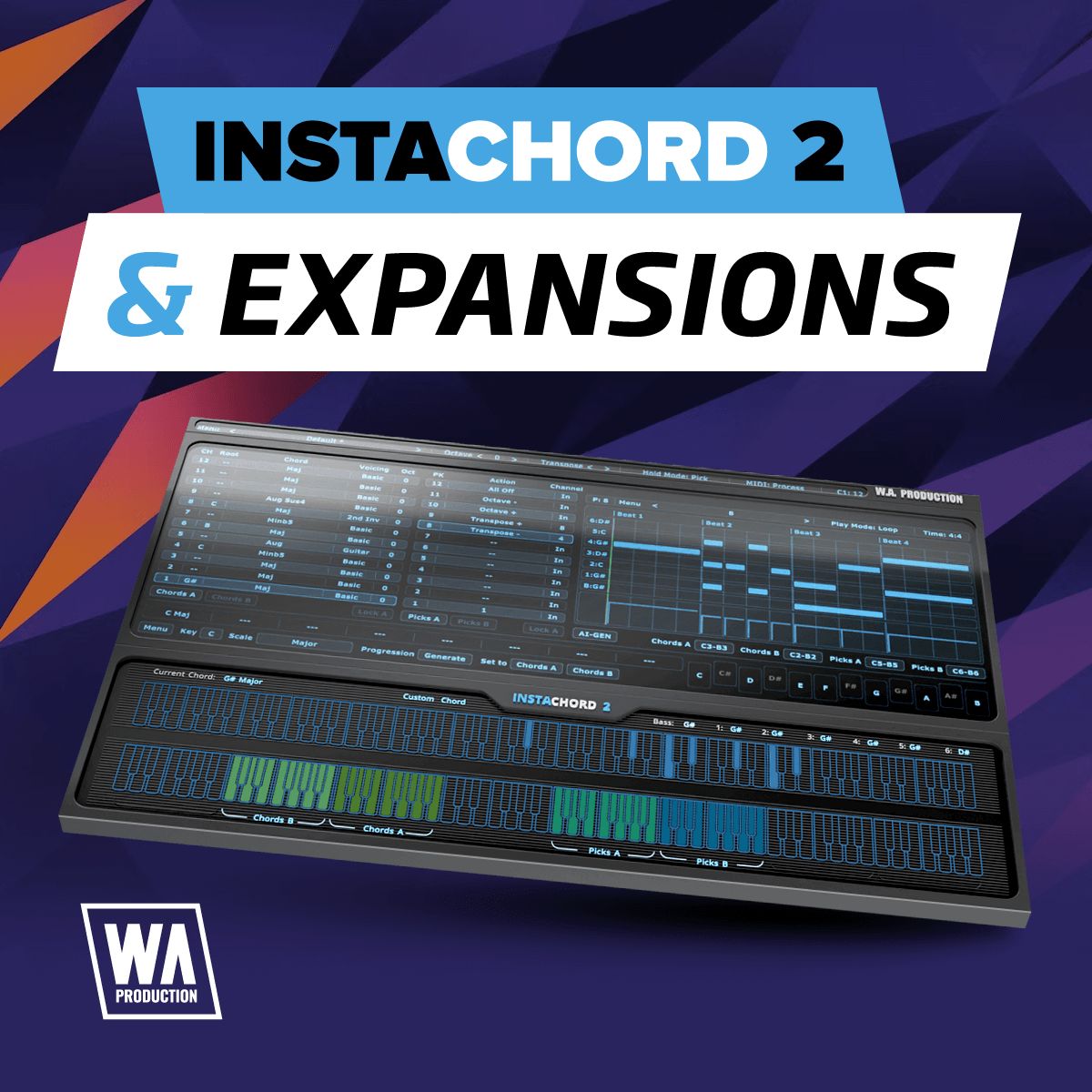 Спампаваць 85% OFF - InstaChord 2 & Expansions (MIDI Plugins + 280 Unique Presets)