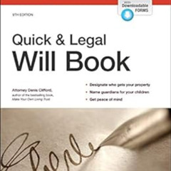 [FREE] EBOOK 📬 Quick & Legal Will Book by Denis Clifford [EPUB KINDLE PDF EBOOK]