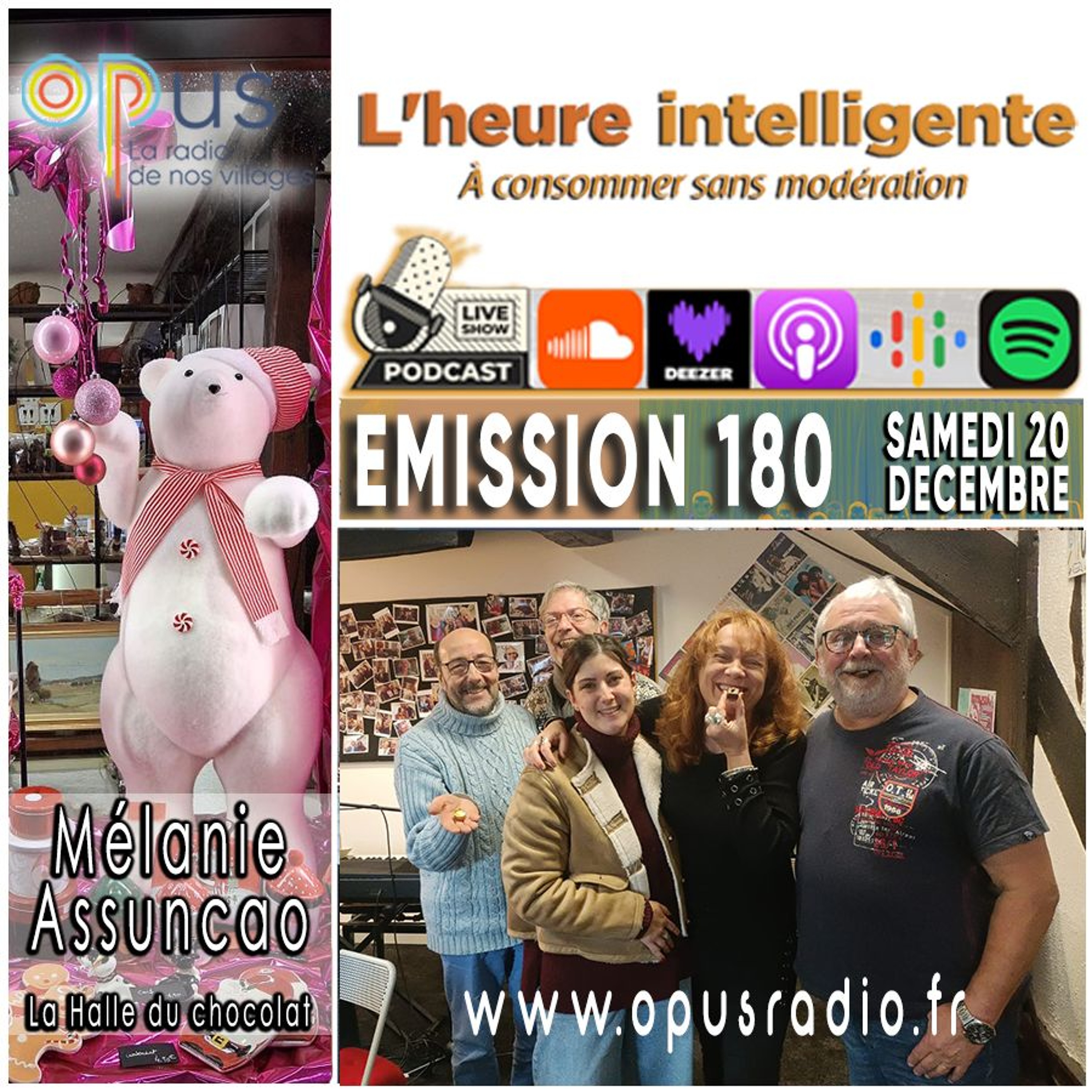 SAMEDI 20 DECEMBRE - L'HEURE INTELLIGENTE  : La Halle du chocolat