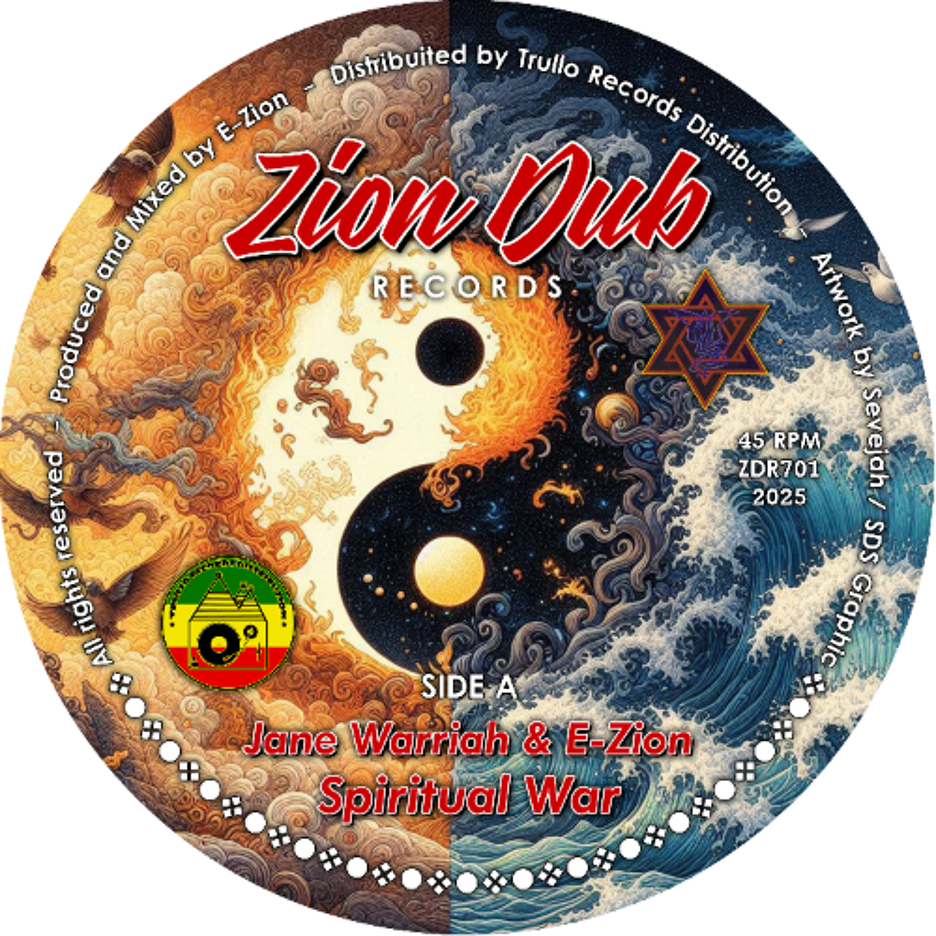7" - Jane Warriah & E-Zion - Spiritual War / Spiritual Dub (ZDR701) (Zion Dub Records) episode artwork