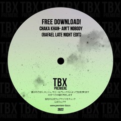 FREE DL: Chaka Khan- Ain't Nobody (Rafael Late Night Edit)