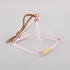 Pink Aura Gold Pyramid Alchemy™ 5” A#+10, Crystal Tones®️ Partner