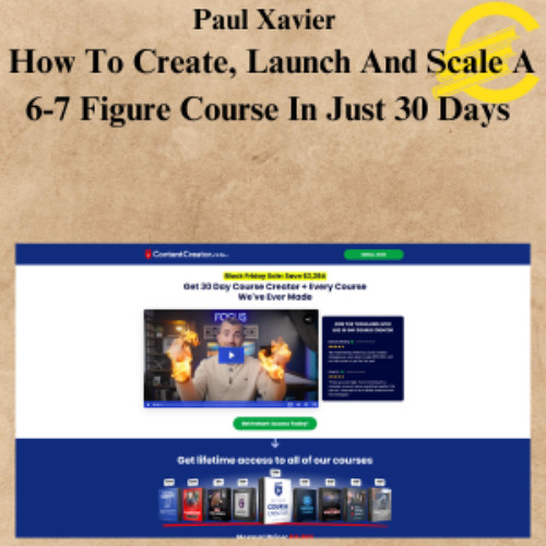 [CoursesBetter.com] Paul Xavier - How To Create, Launch And Scale A 6-7 Figure Course In Just 30 Dayslist
