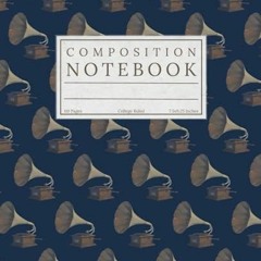 [READ DOWNLOAD] Composition Notebook: Navy Vintage phonograph
