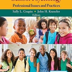 DOWNLOAD/PDF School Psychology: Professional Issues and Practices