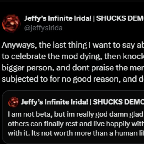 RIP Jeffys Infinite Irida