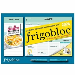 Télécharger le PDF Mini Frigobloc Hebdomadaire 2024 Recettes préférées des Français (de janv.