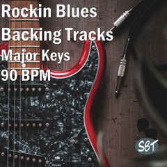 Rockin Blues Guitar Backing Track in B Major 90 BPM