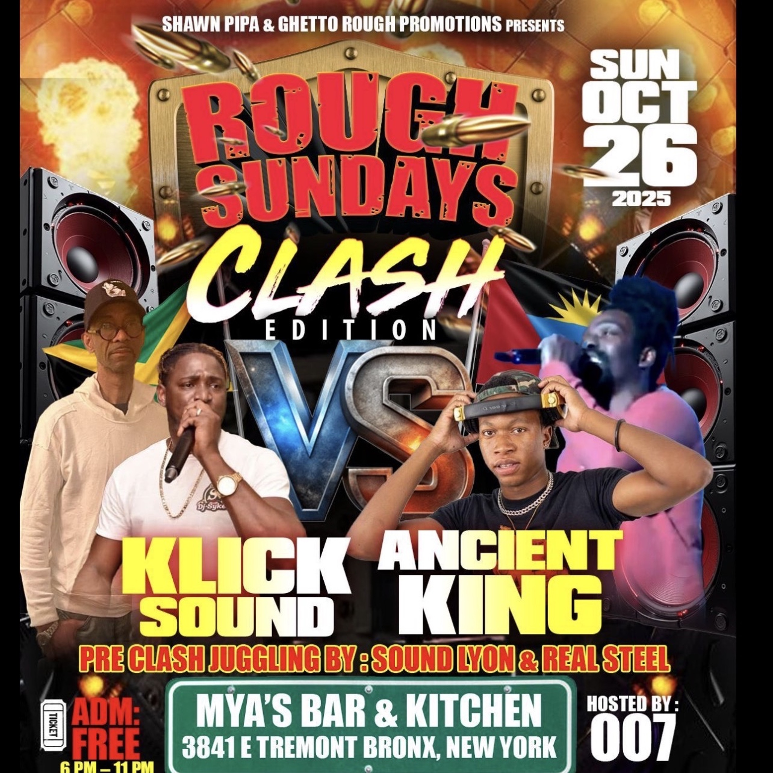 ROUGH SUNDAYS "CLASH EDITION" KLICK SOUND VS ANCIENT KING… OCTOBER 26TH 2025