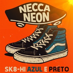 Sk8-Hi Azul e Preto