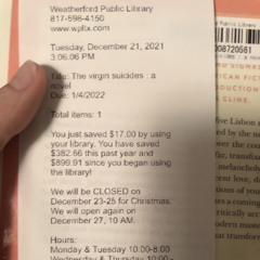 i read three books this week.