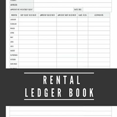 √[PDF]⚡READ] Rental Ledger Book: A Rental Income Expense Ledger for a Landlord or Rental Property M