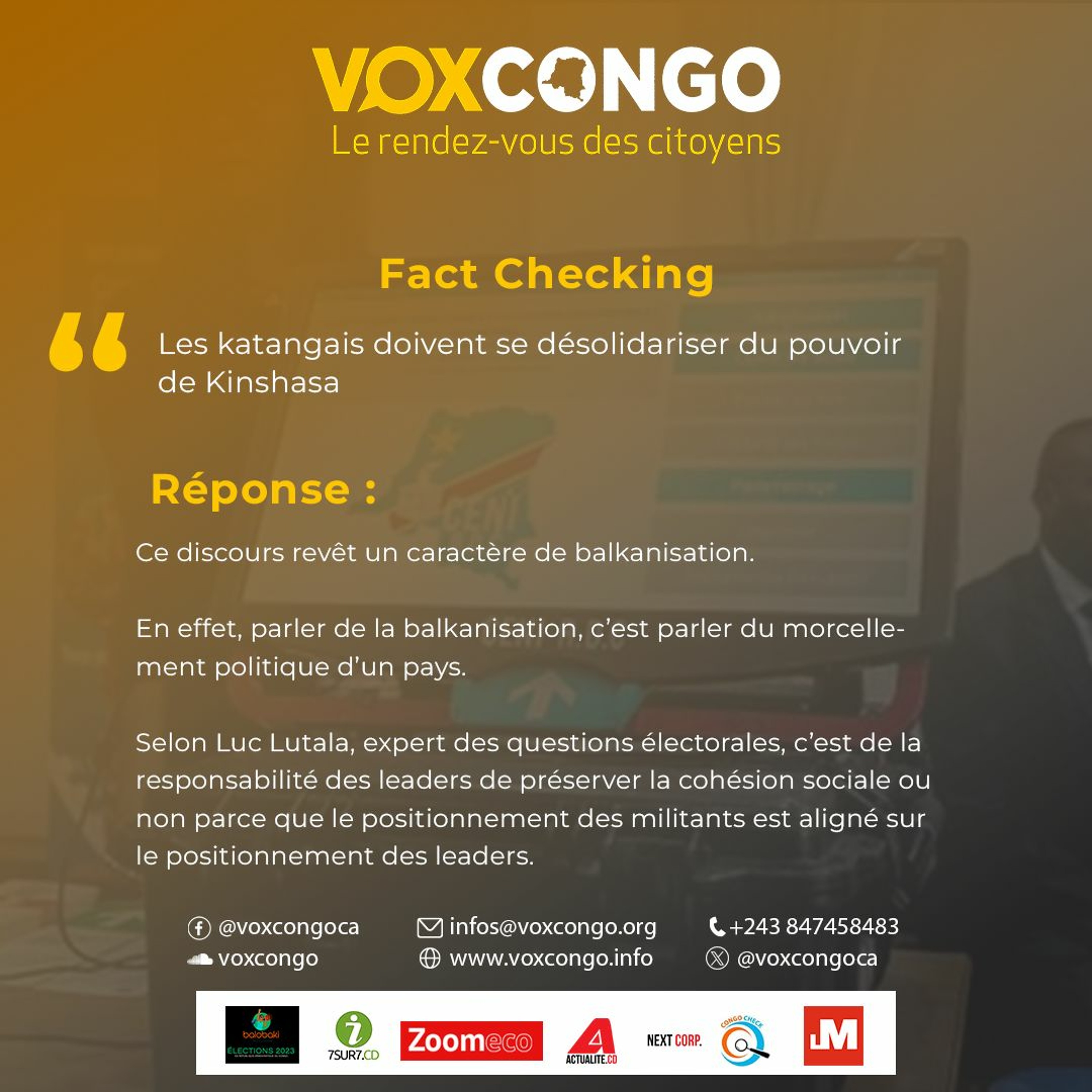 Kikongo Kongo Central Vrai Ou Faux Après Les Resultats Définitifs, Place À La Cohésion Sociale