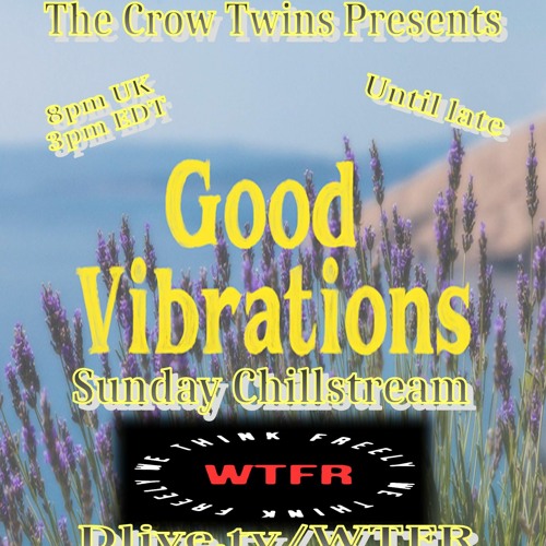 The Crow Twins Presents Good Vibrations Sunday Chill Stream on We Think Freely Radio 31/03/2024