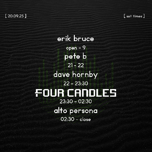 Revibe Emotions presents Four Candles - Live @ Bear Cave 20.09.25