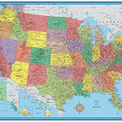 Access PDF 📘 24x36 United States Classic Premier Blue Oceans 3D Wall Map Poster, Lam