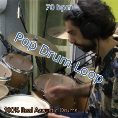 Pop Free Drum Loop (70 bpm) | 100% Real Acoustic Drums | Download Now!