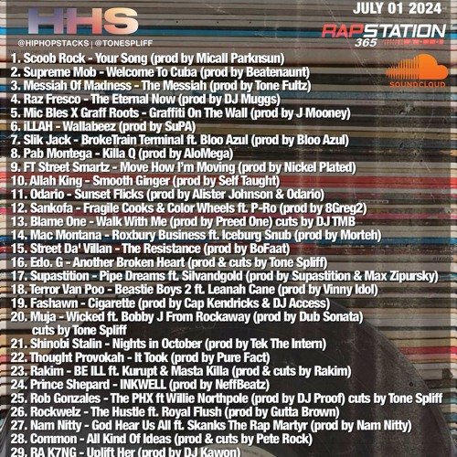 Hip Hop Stacks with Tone Spliff - 07/01/24