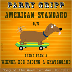 weiner dog on a skateboard