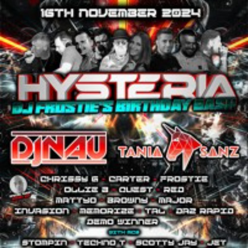 Hysteria - 16th November 24 - DJ Major & Tal, MC Turbo - D, Letrix & Reload artwork