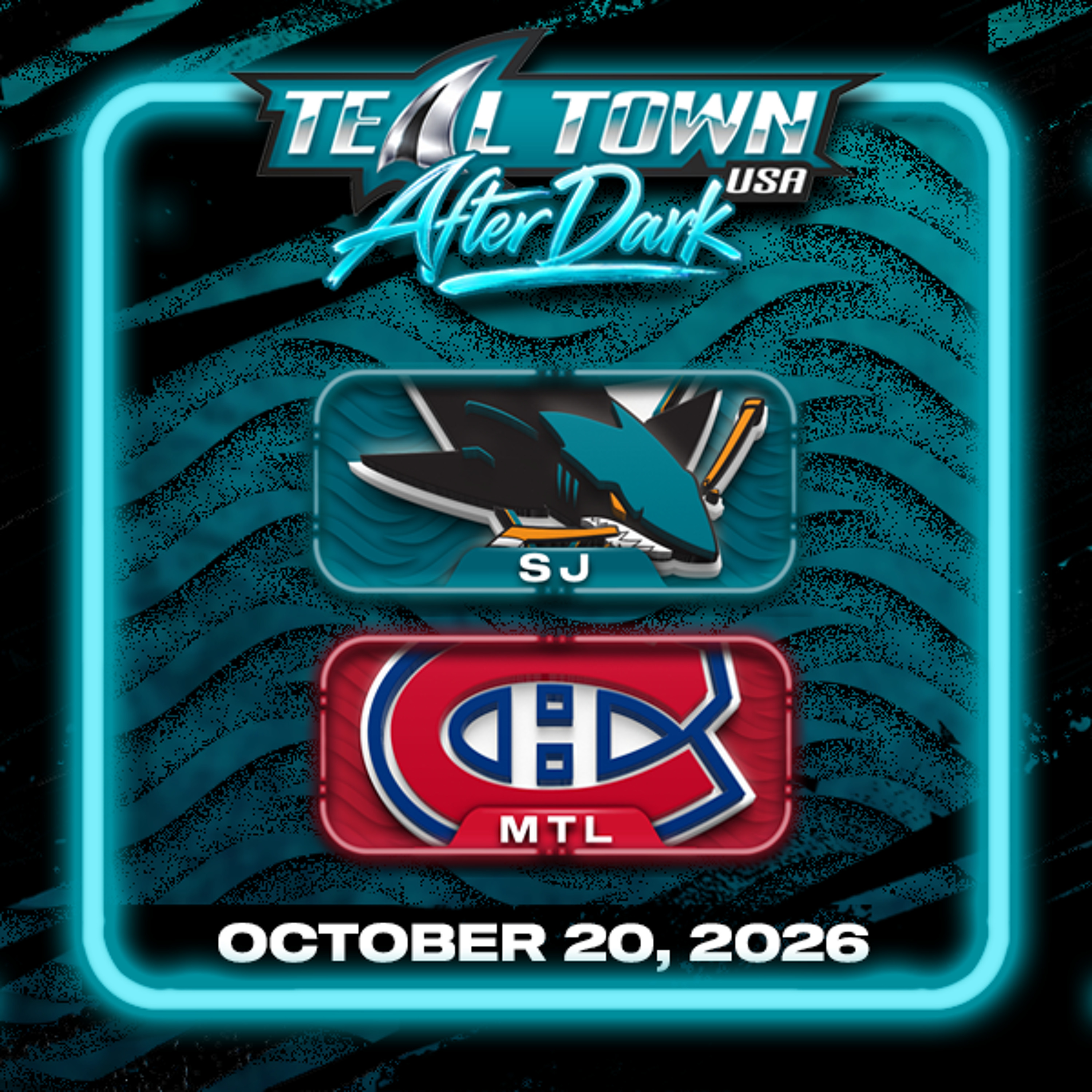 San Jose Sharks @ Montreal Canadiens  - 10/20/2026 - Teal Town USA After Dark (Postgame) episode artwork
