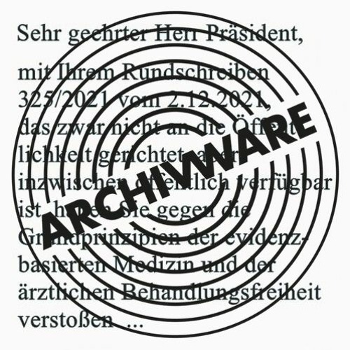 ArchivWare 40 vom 22. Dez. 2021 - Verstoß gegen ärztliche Behandlungsfreiheit