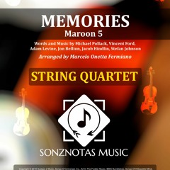 Memories - Maroon 5 -  String Quartet [Sheet Music]
