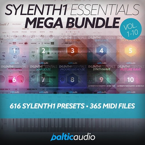 Sylenth1 Essentials Mega Bundle (Vols 1-10) (616 Sylenth1 Presets, 365 MIDI Files)