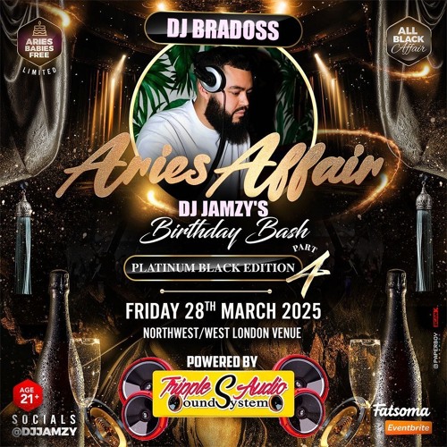 @BRADOSS_DJ LIVE @ ARIES AFFAIR  ♈️ - Hosted By @SHAQQÉ ENGLISH (HIGHGRADE SOUND)🎤 | 28-03-2025 |