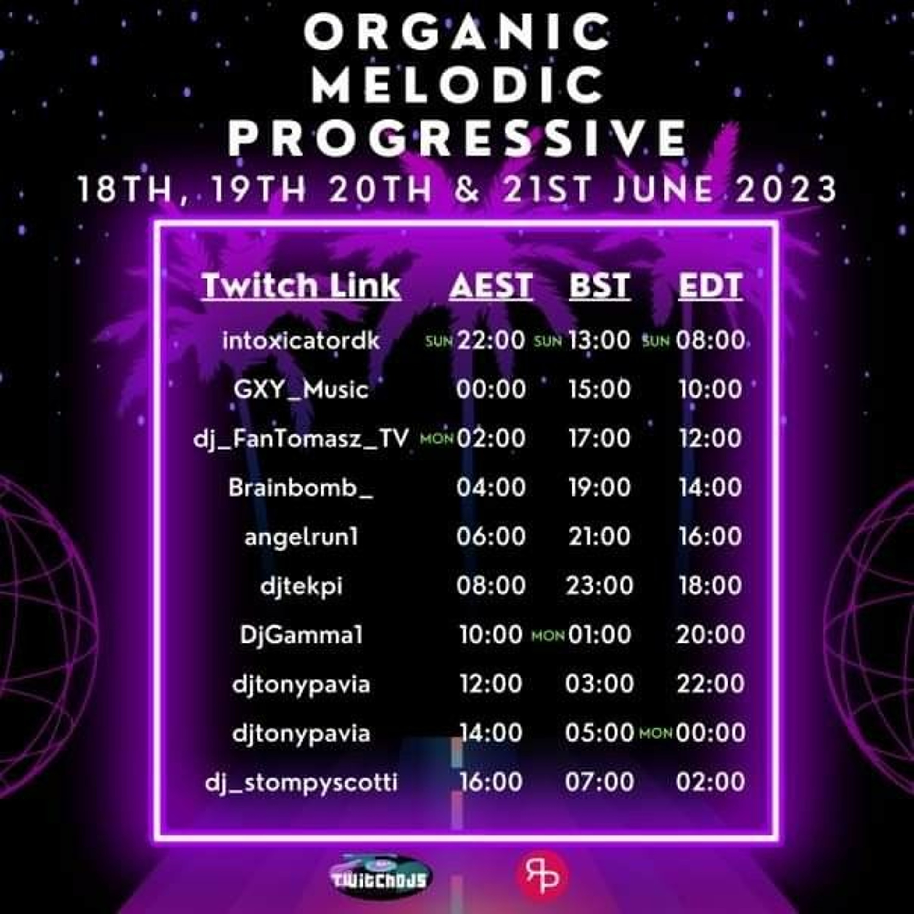 Twitch Djs Progressive House Raid Train