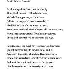 460 Supreme Surrender by Dante Gabriel Rossetti