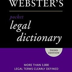 Access EBOOK EPUB KINDLE PDF Random House Webster's Pocket Legal Dictionary, Third Edition by  R