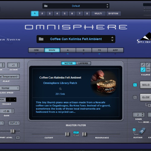 1. Coffee Can Kalimba Felt Ambient -Omnisphere Demo-
