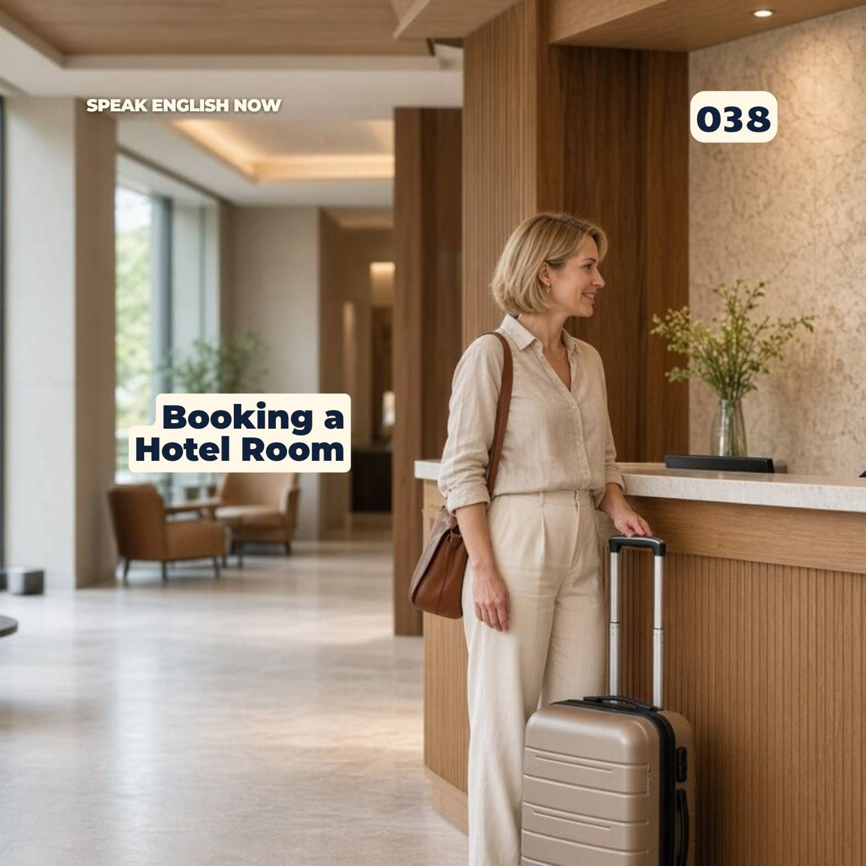 #038 Booking a Hotel Room in English - Speaking Practice episode artwork
