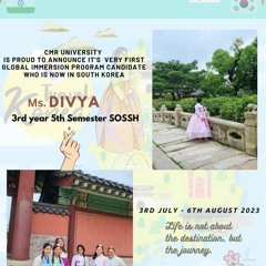 Ms Divya Singh - SOSSH First Global Immersion Program (GIP) participant