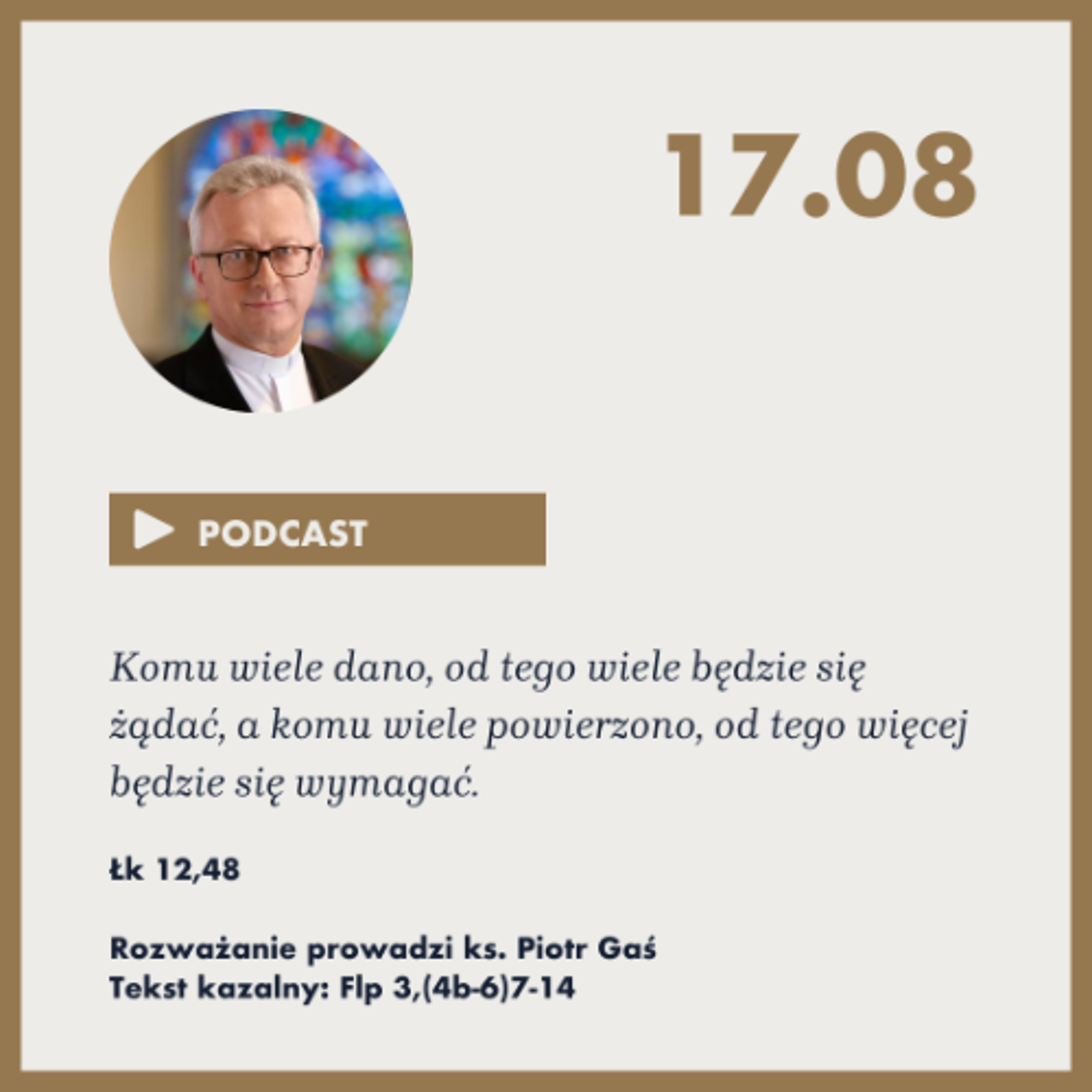 Niedziela ze Słowem, rozważanie z nabożeństwa z 17 sierpnia 2025 episode artwork