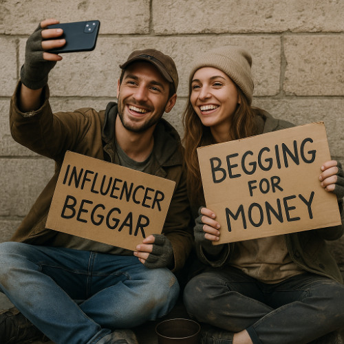 Influencers are the new beggars