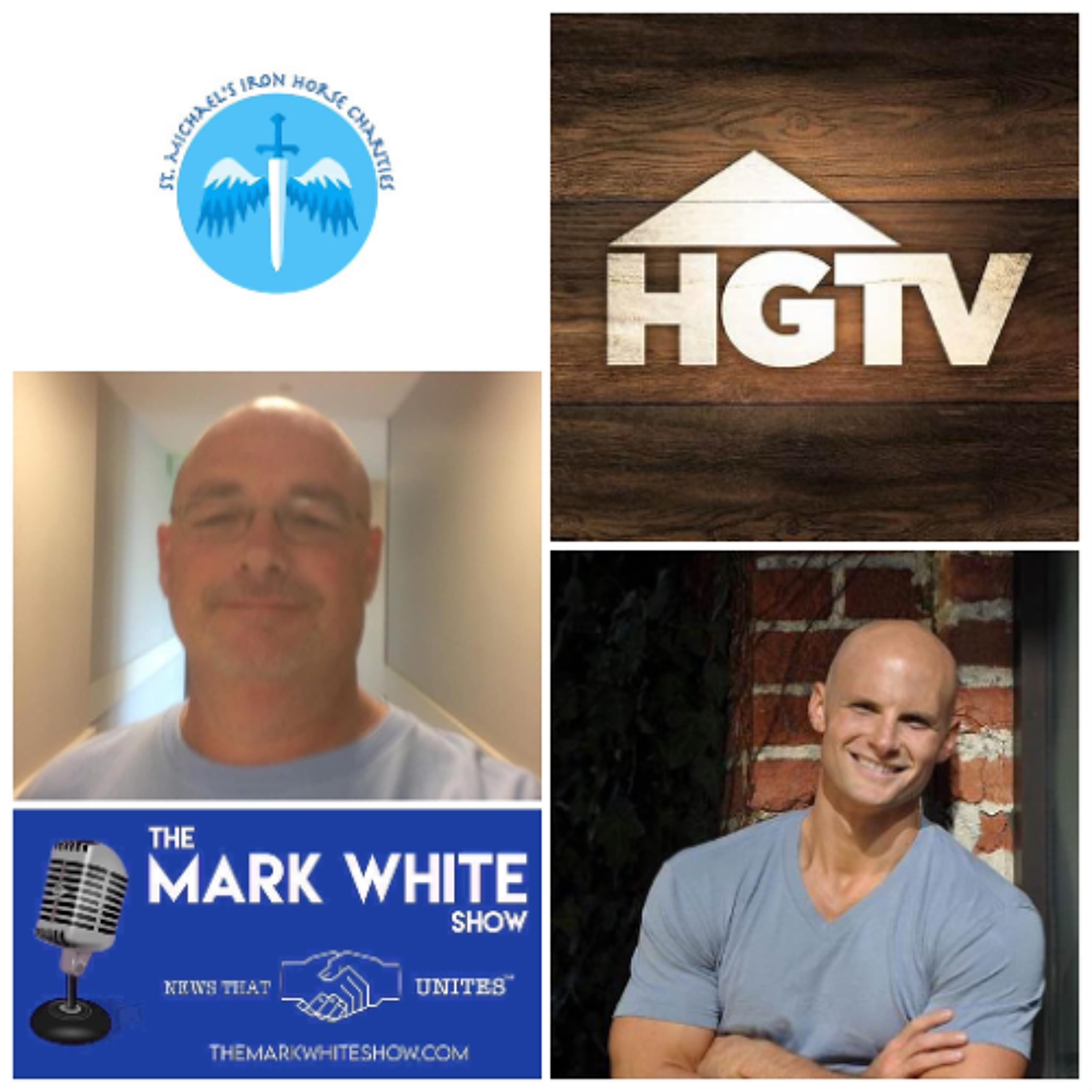 Scott Isaac with St. Michael's Iron Horse Charities & HGTV's Chip Wade episode artwork