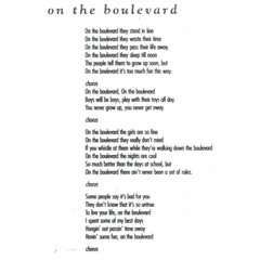 On The Boulevard - a song written and recorded by Adam Roberts