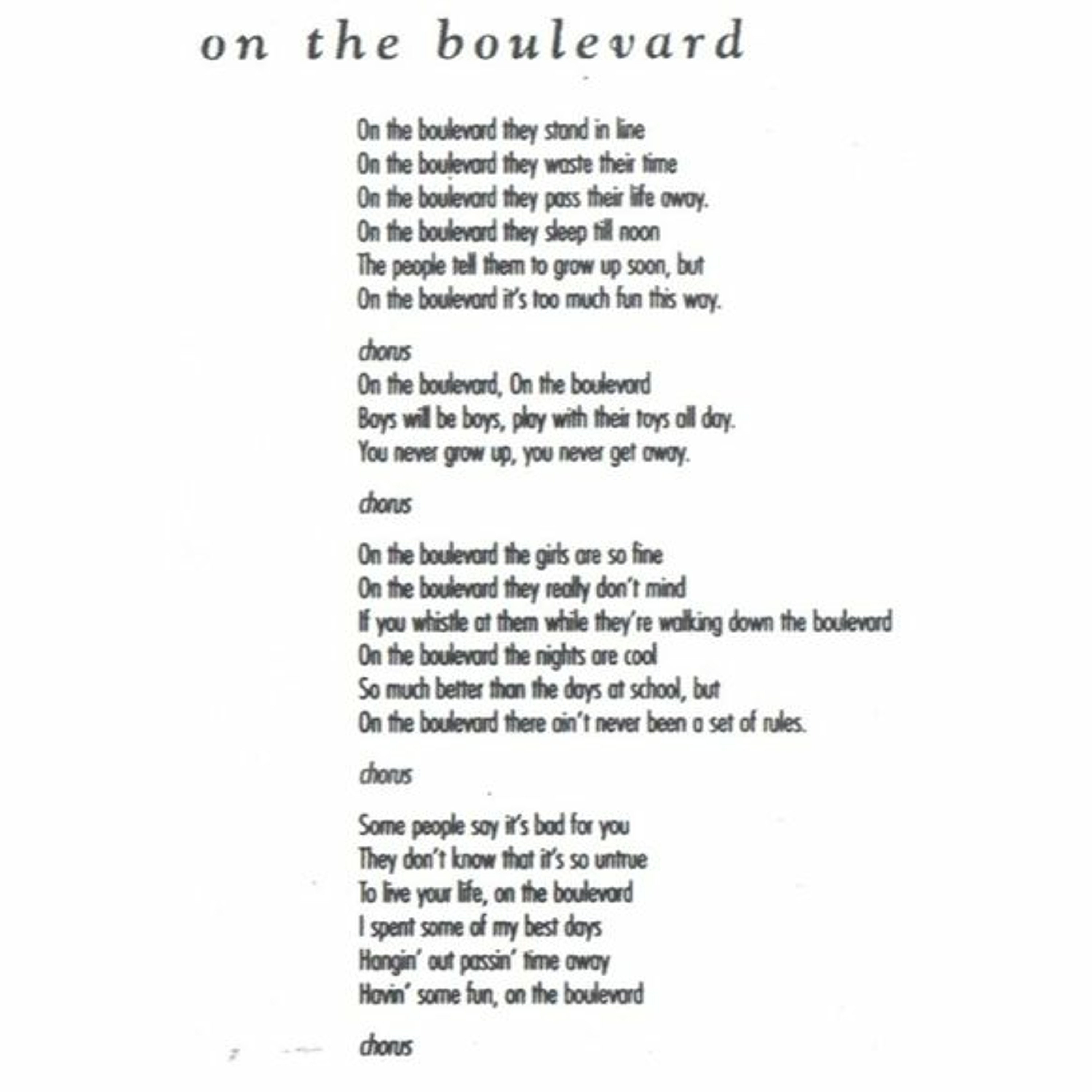 On The Boulevard - a song written and recorded by Adam Roberts episode artwork