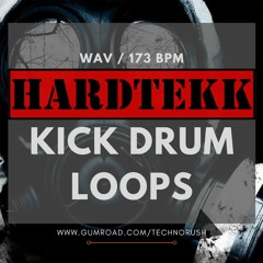 124 Hardtekk Kick Drum Loops 173 BPM (Sample Pack WAV)