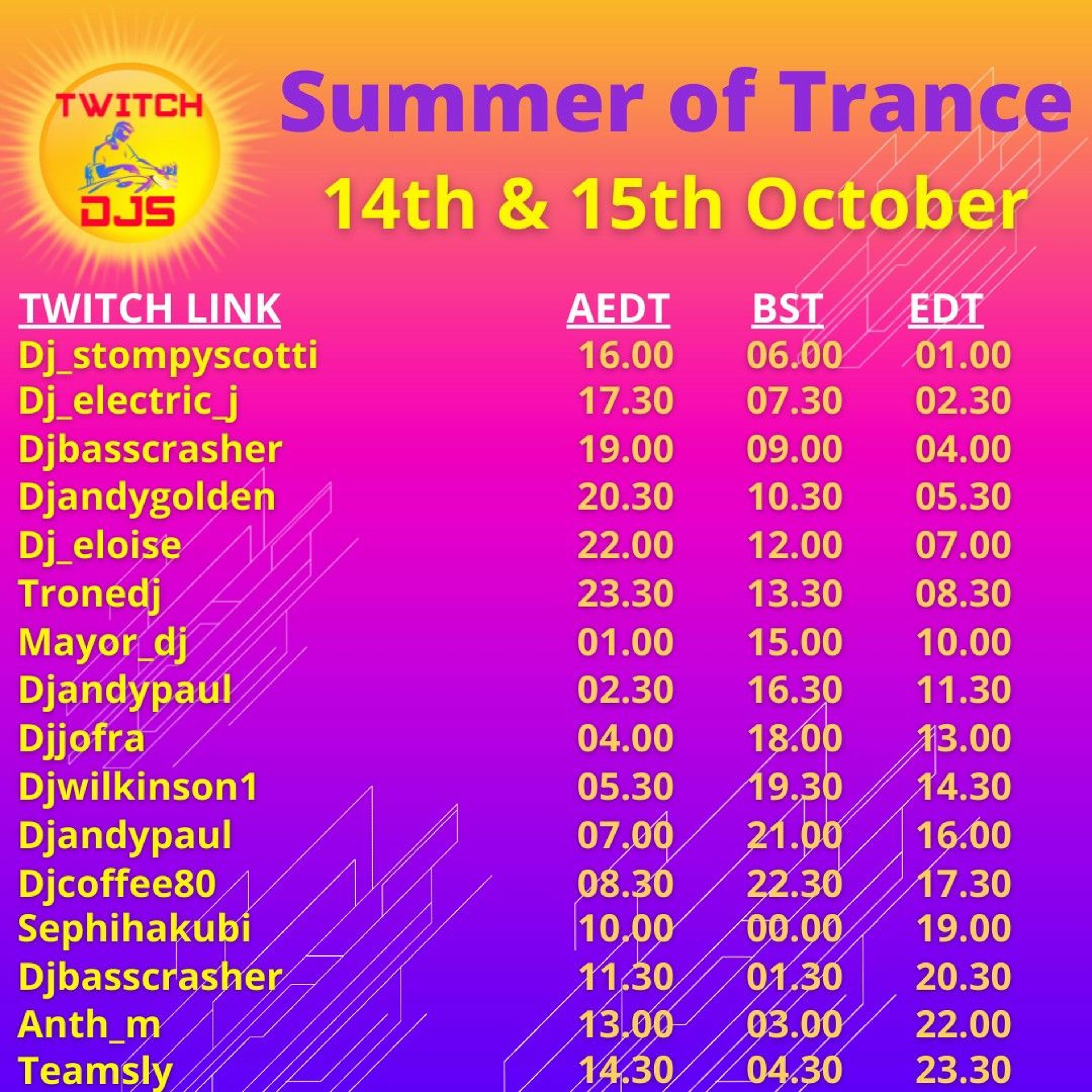 TWITCH DJS SUMMER OF TRANCE RAID TRAIN