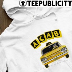 Acab taxi cat driving taxi t-shirt