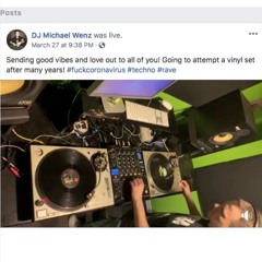 3 HOUR VINYL SET HARD TECHNO March 27th 2020 in *QUARANTINE*
