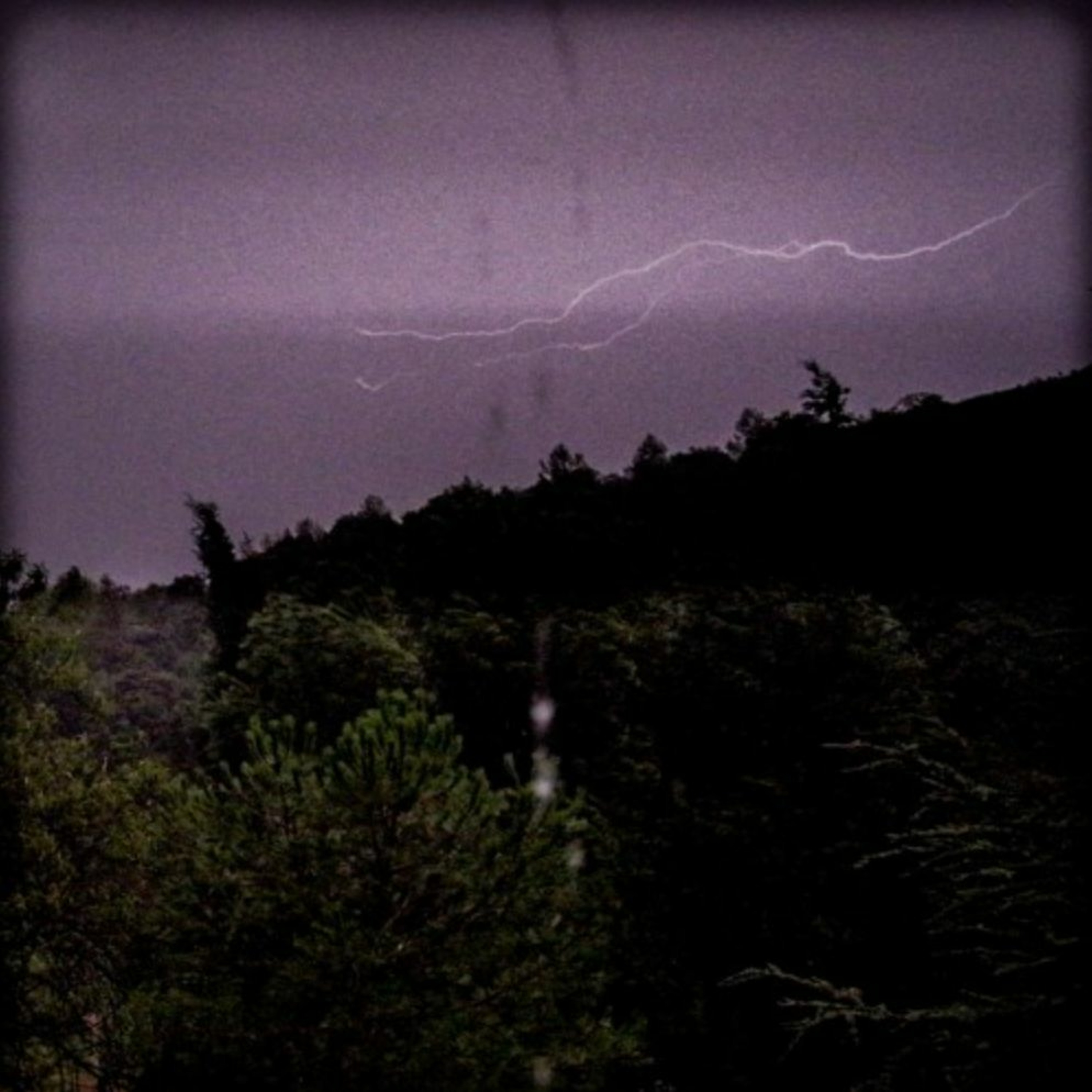 Thunder and rain in south of France during summer (1 hour)
