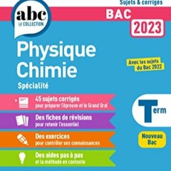 Télécharger eBook Annales ABC du BAC 2023 - Physique-Chimie Tle - Sujets et corrigés - Enseigneme
