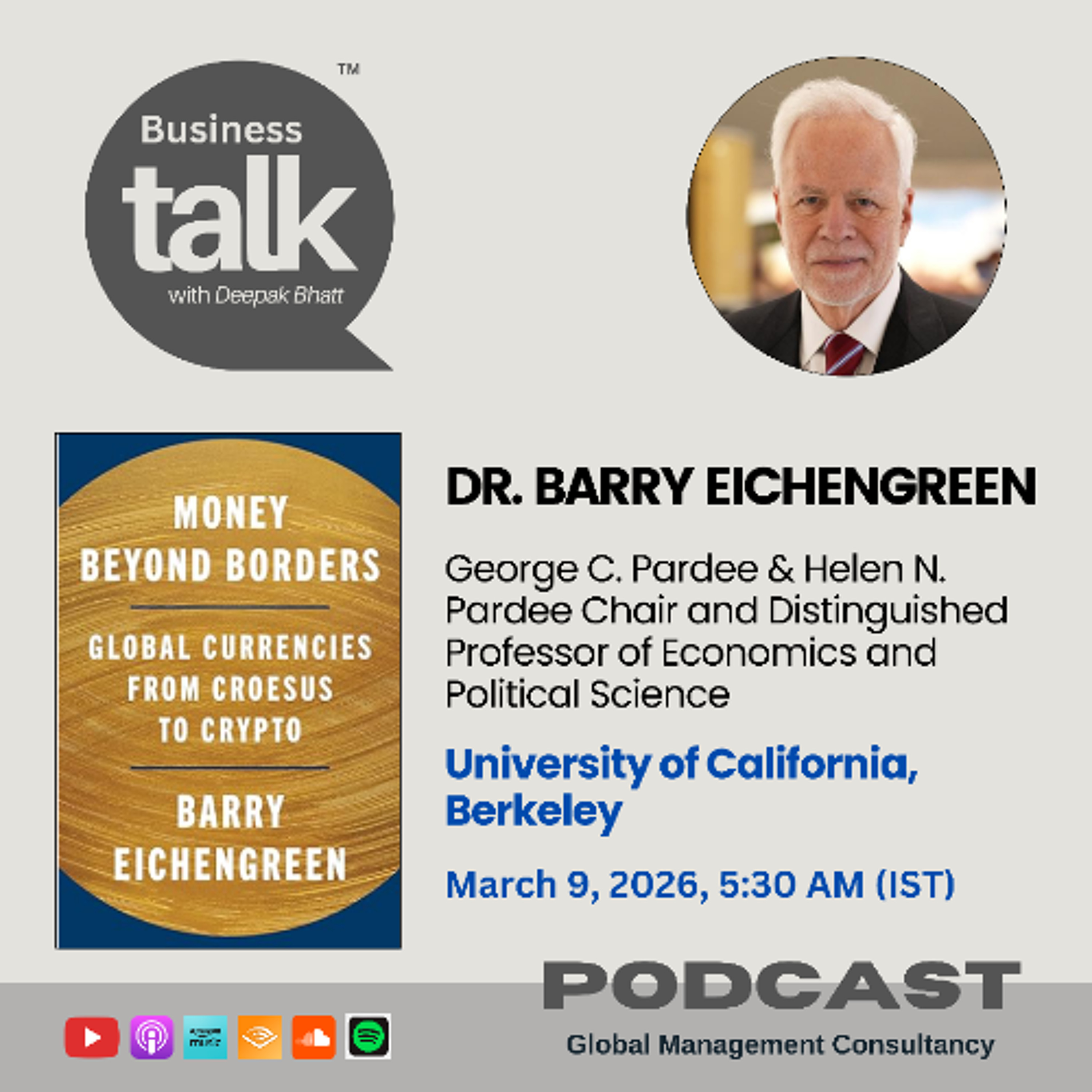 Croesus to Crypto: How Money Crossed Borders Through the Ages | Dr. Barry Eichengreen