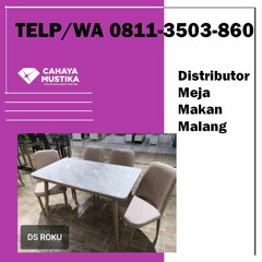 TELP/WA 0811-3503-860, Distributor Meja Makan Kaca Pink Malang