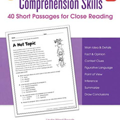 GET EBOOK 📑 Comprehension Skills: Short Passages for Close Reading: Grade 6 by  Lind